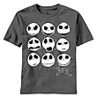 Nightmare Before Christmas Jacked Faces Black T-Shirt